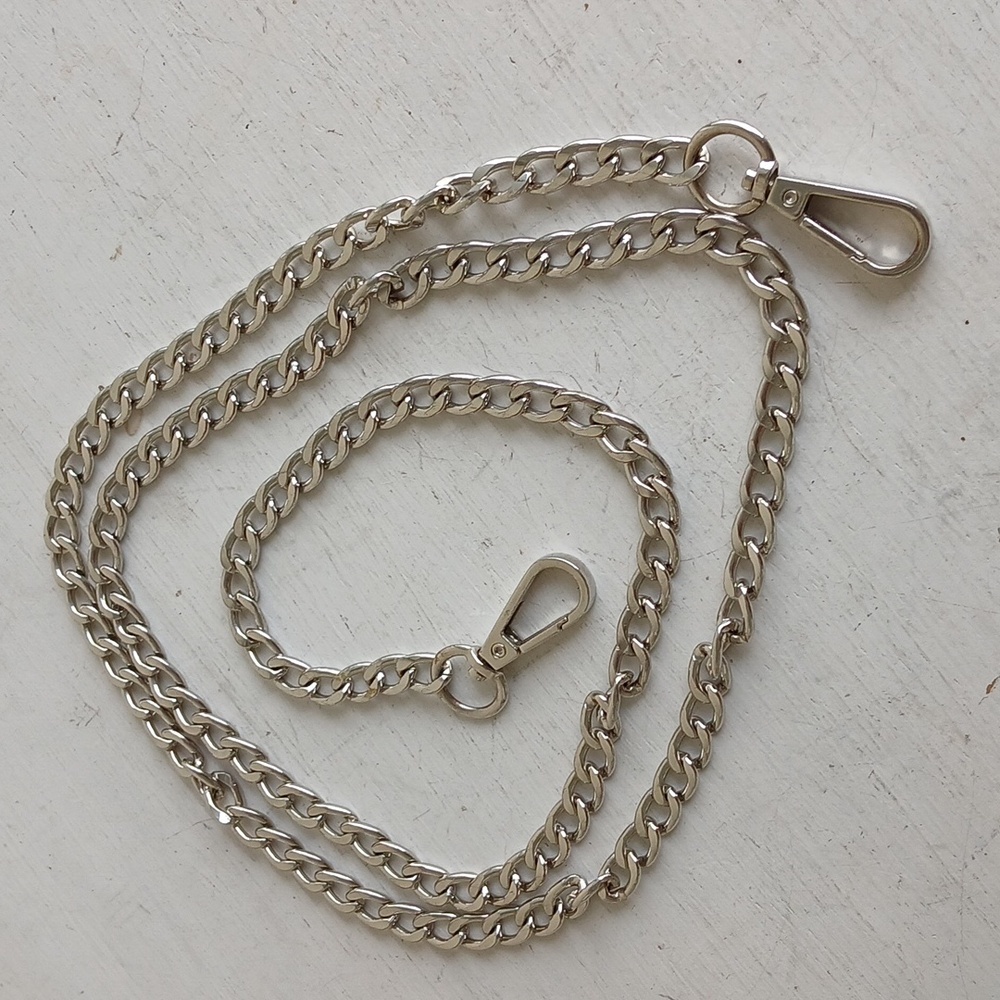 Crossbody Purse chains or replacement straps Silver 49"